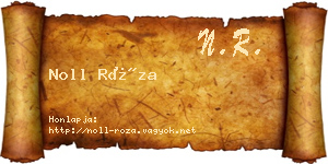 Noll Róza névjegykártya