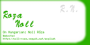 roza noll business card